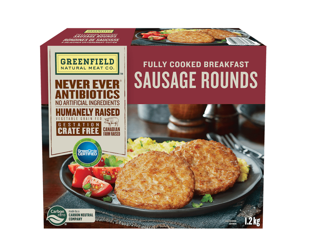 RONDINES DE SAUCISSE À DÉJEUNER entière ment cuit 1.2 kg